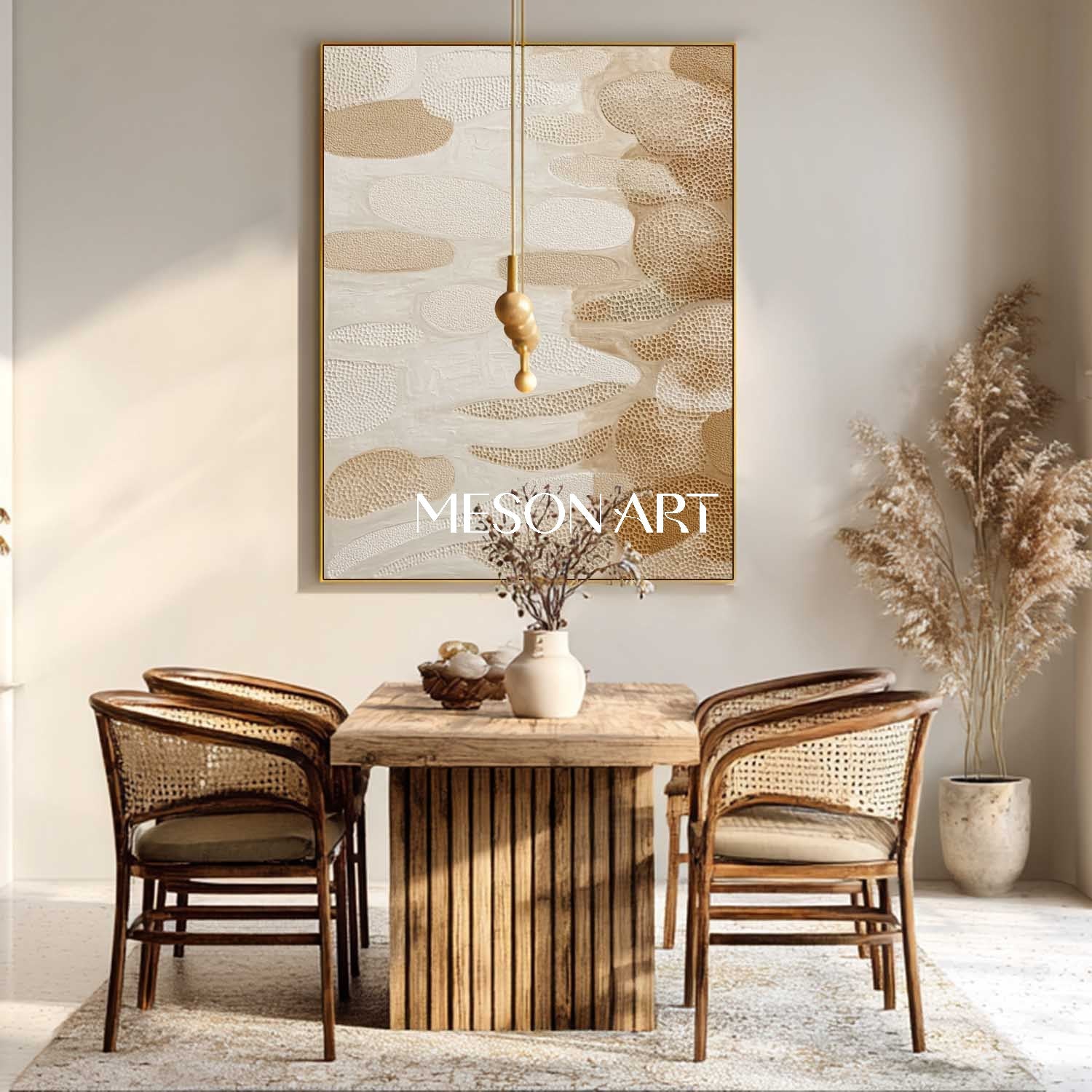 Bohemian Oil Paintings – Hand-Painted Canvas for Living Room