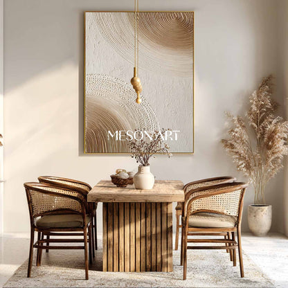 Textured Boho Canvas Art for Home Large Abstract Bohemian Canvas Art