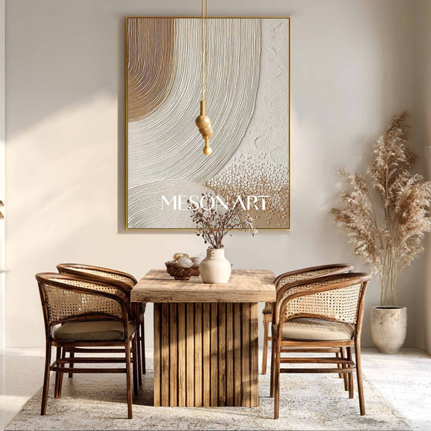 Buy Boho Wall Art – Handcrafted Canvas with Textured Colors for Home