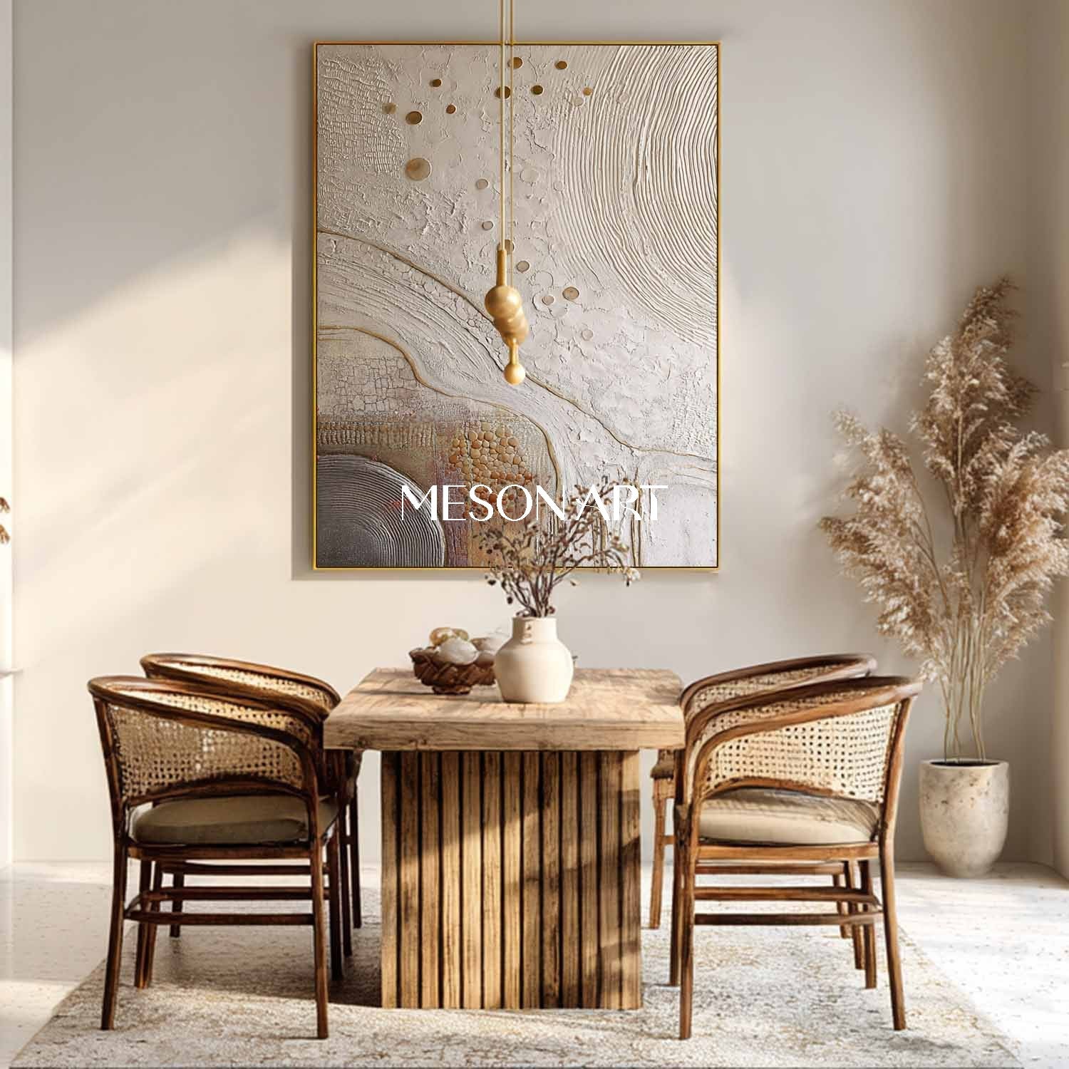 Bohemian Wall Art Bohemian Painting for Living Room Boho Canvas Art