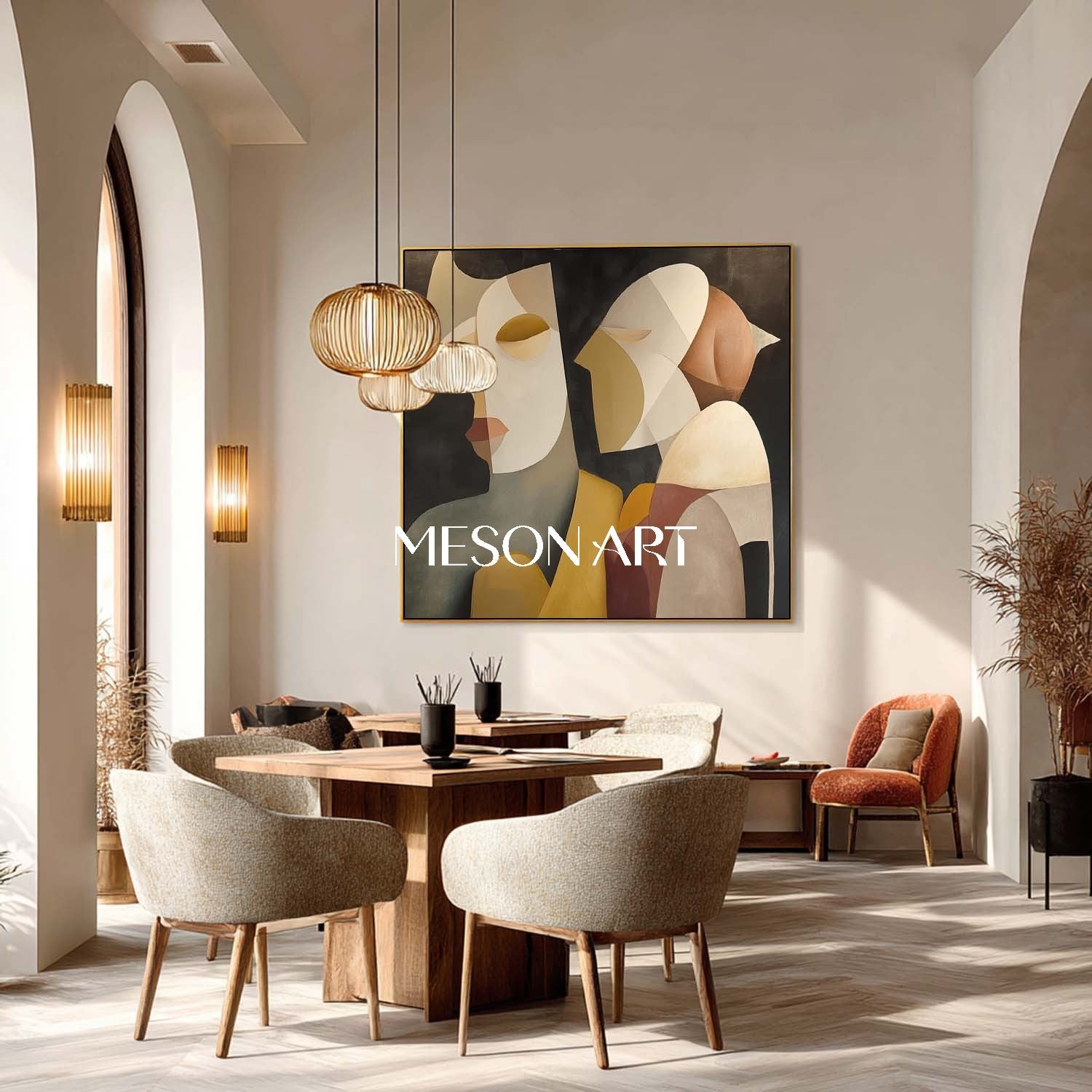 Cubism Portrait Modern Minimalist Abstract Picasso Style Canvas Art