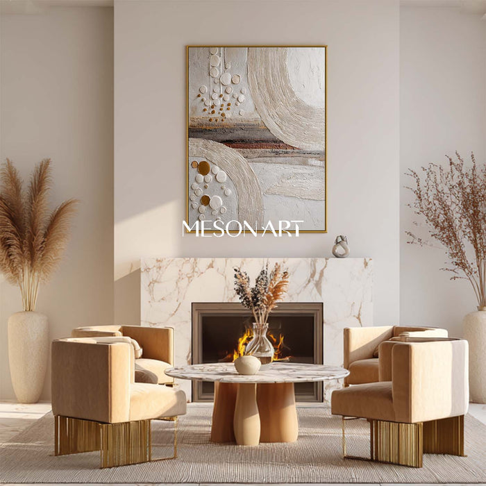 View of Abstract Bohemian Art for Bedroom Handmade Boho Art Canvas Vibrant ...