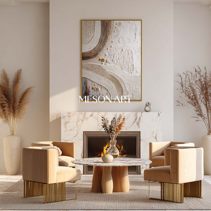 Tropical Bohemian Canvas Art Boho Wall Art for Studio Bohemian Abstract Wall Art