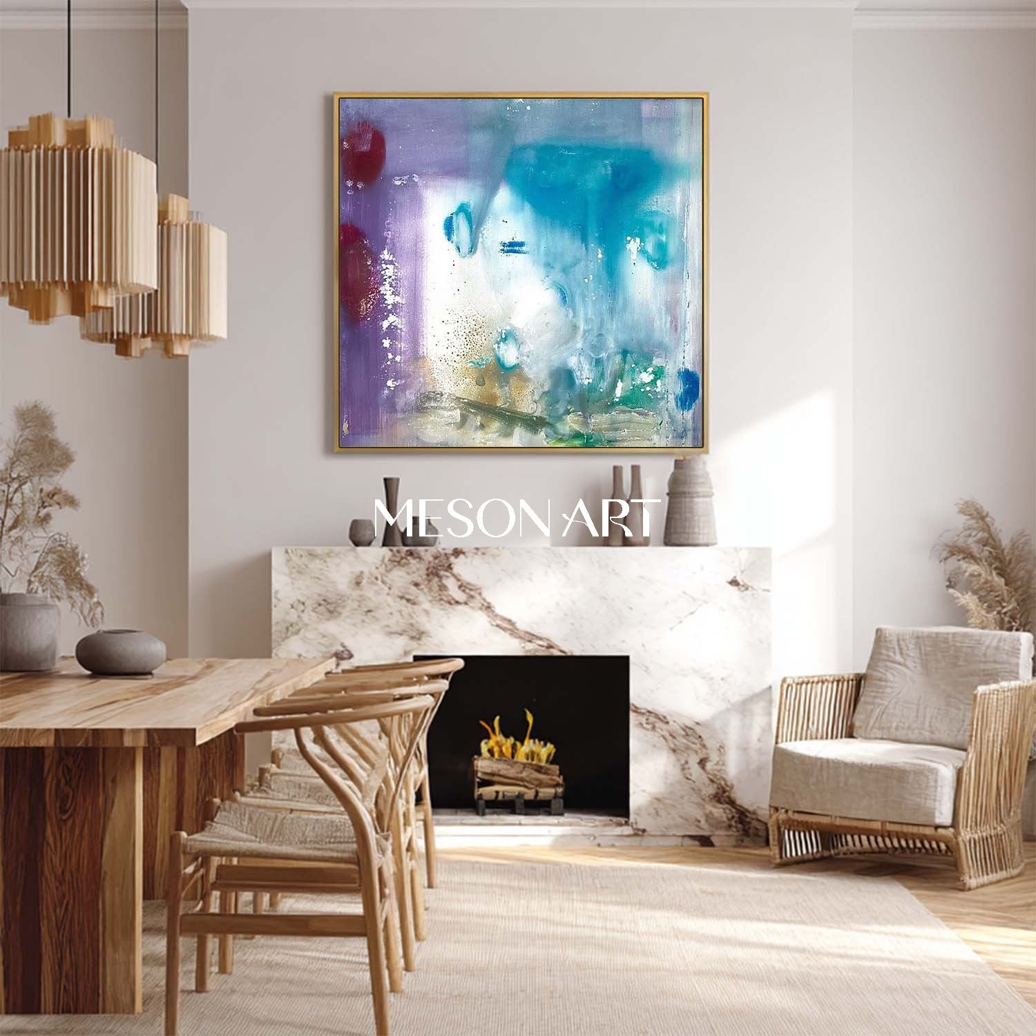 Modern Light Blue Abstract Paintings Light Blue Abstract Art for Sale