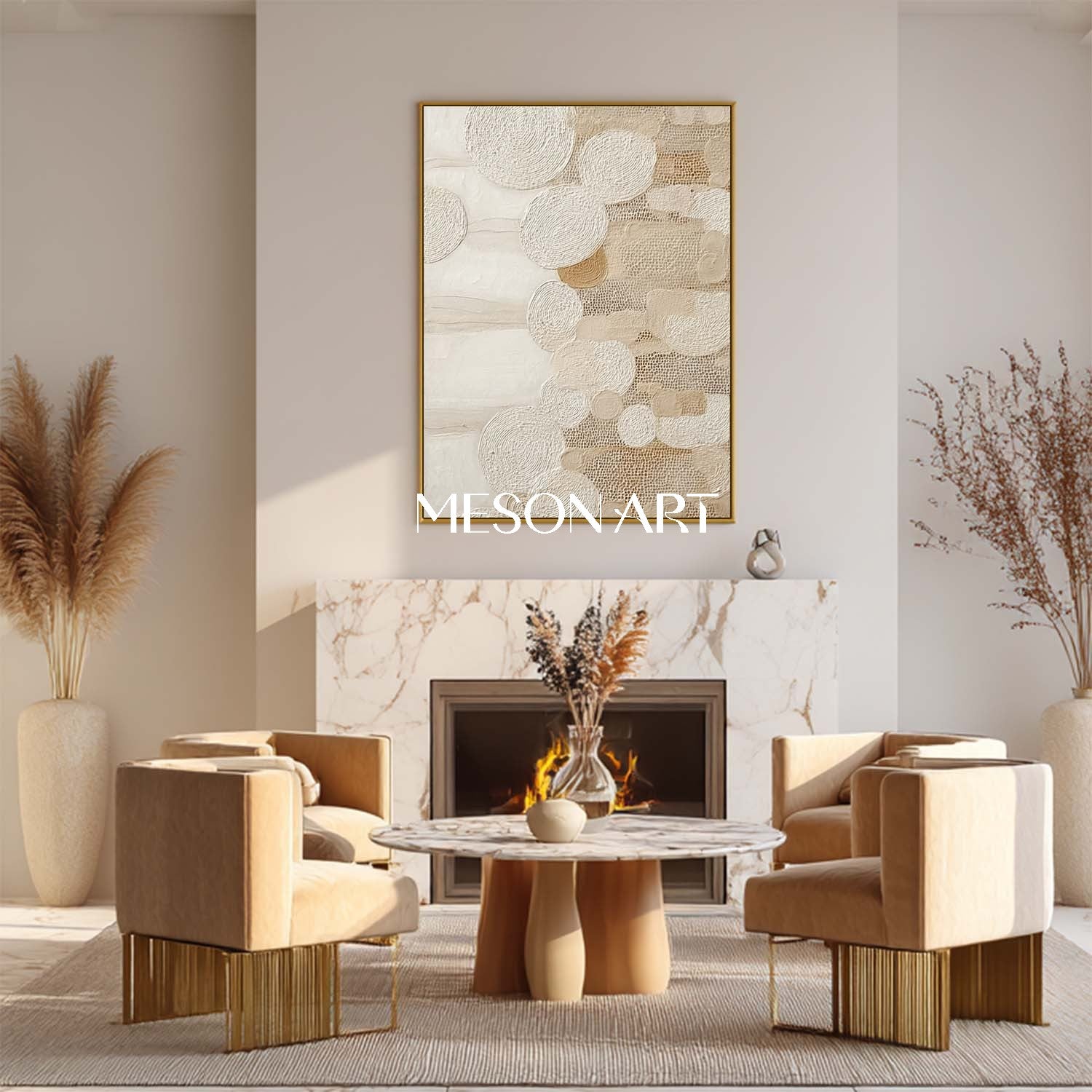 Buy Boho Wall Decor – Handcrafted Textured Canvas for Living Room
