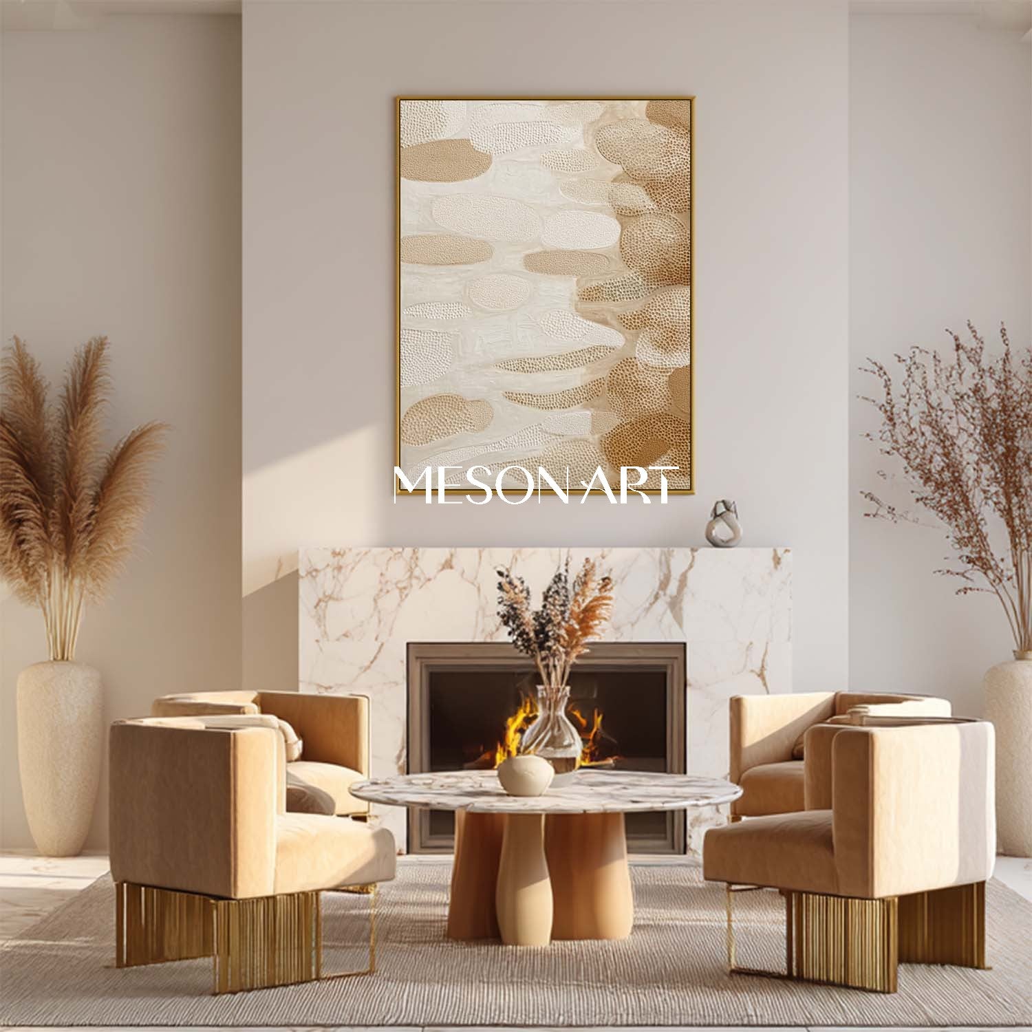 Bohemian Oil Paintings – Hand-Painted Canvas for Living Room