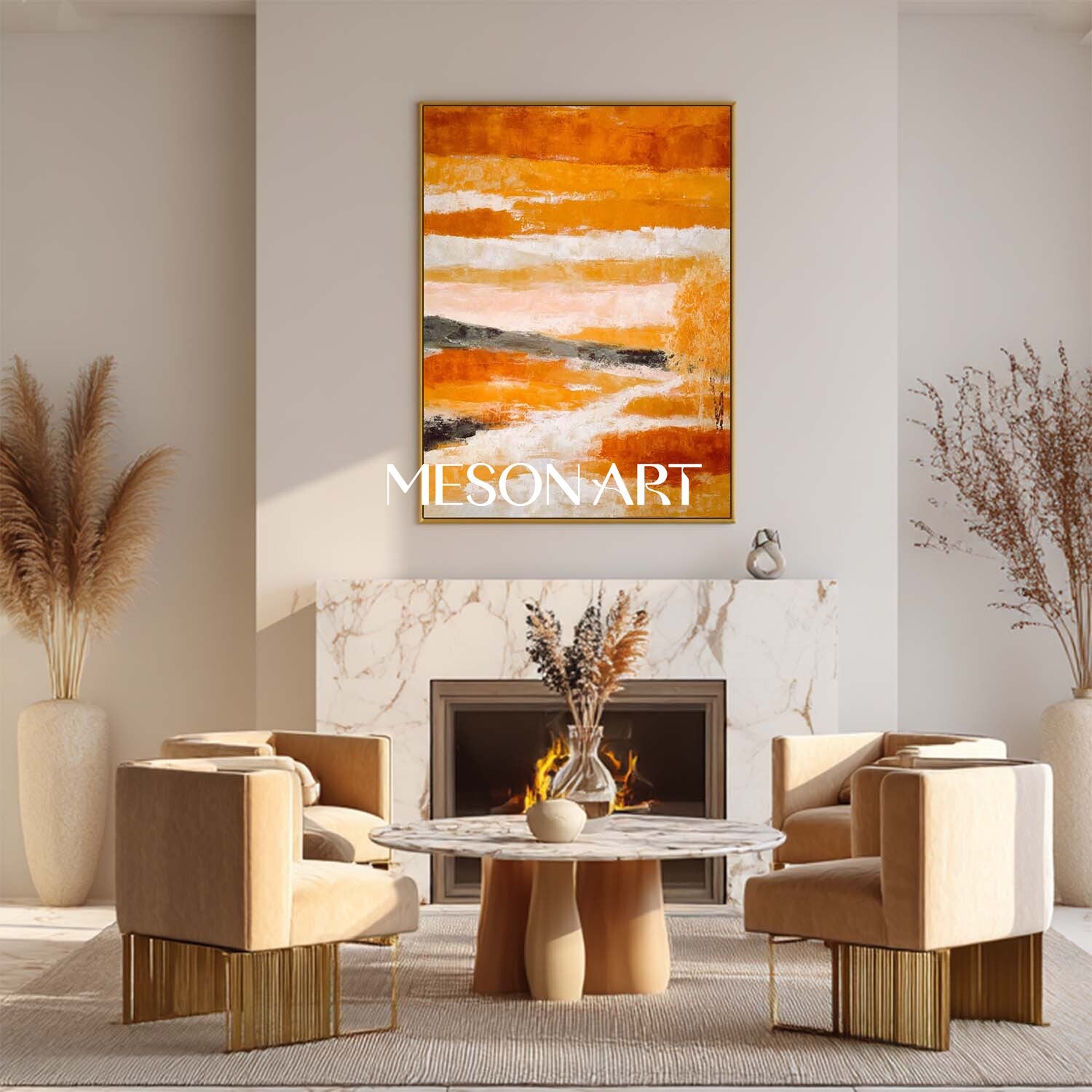 Autumn Colors Wall Art Fall Home Decor Canvas for Cozy Interiors