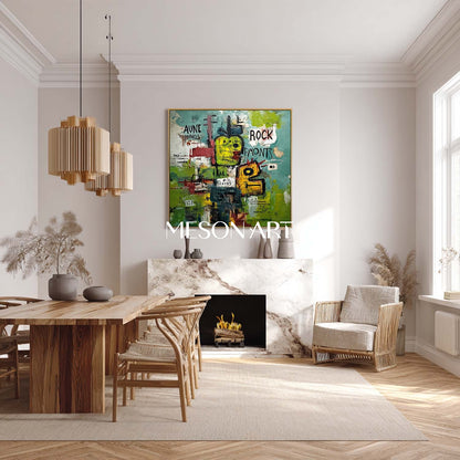 Shop Green Abstract Street Art Grafitti Painting Contemporary Wall Art