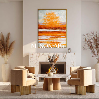 Autumn Colors Fall Art Cozy Wall Art Canvas for Fall Home Decor