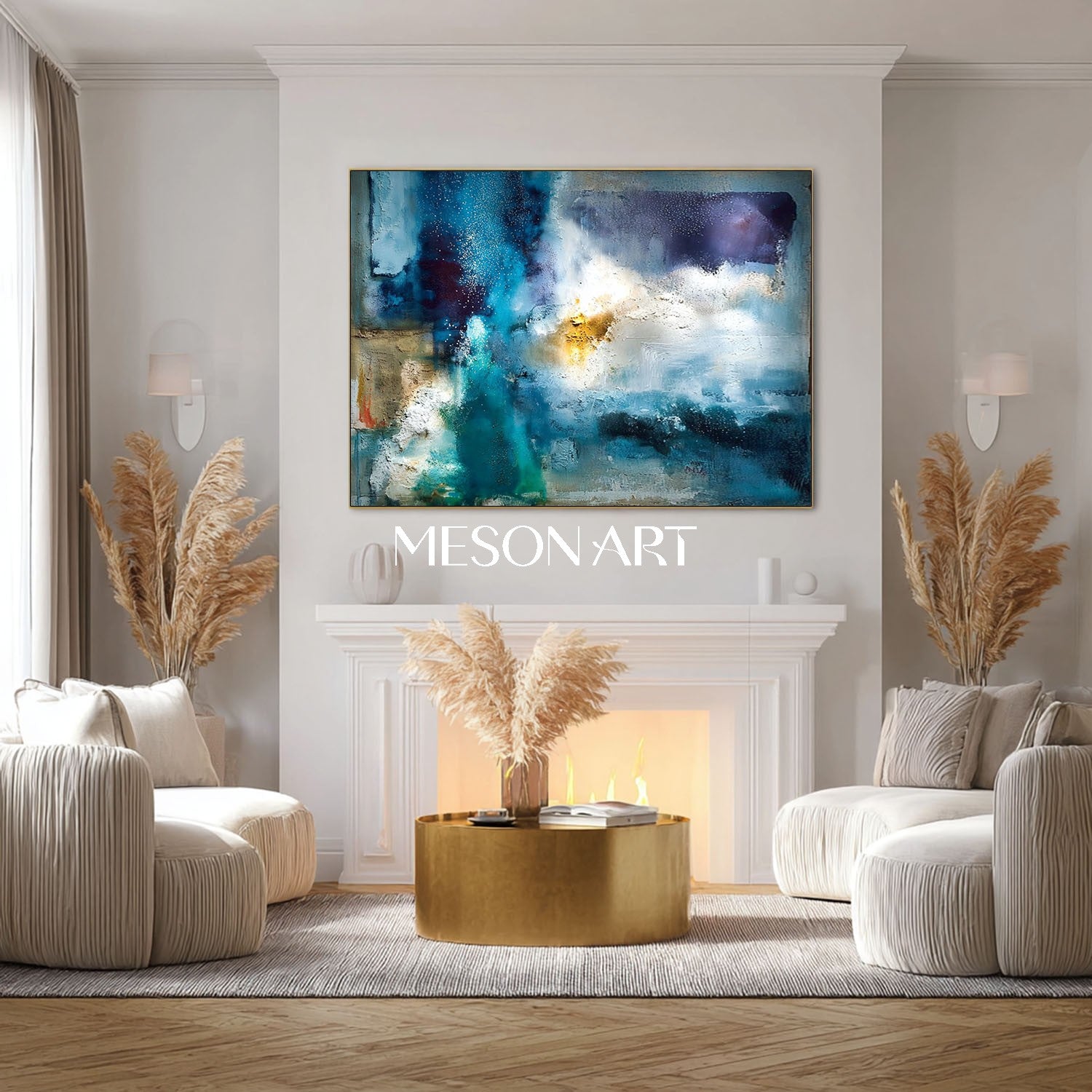 Dark Blue and White Abstract Art for Sale Dark Blue Abstract Canvas Wall Painting