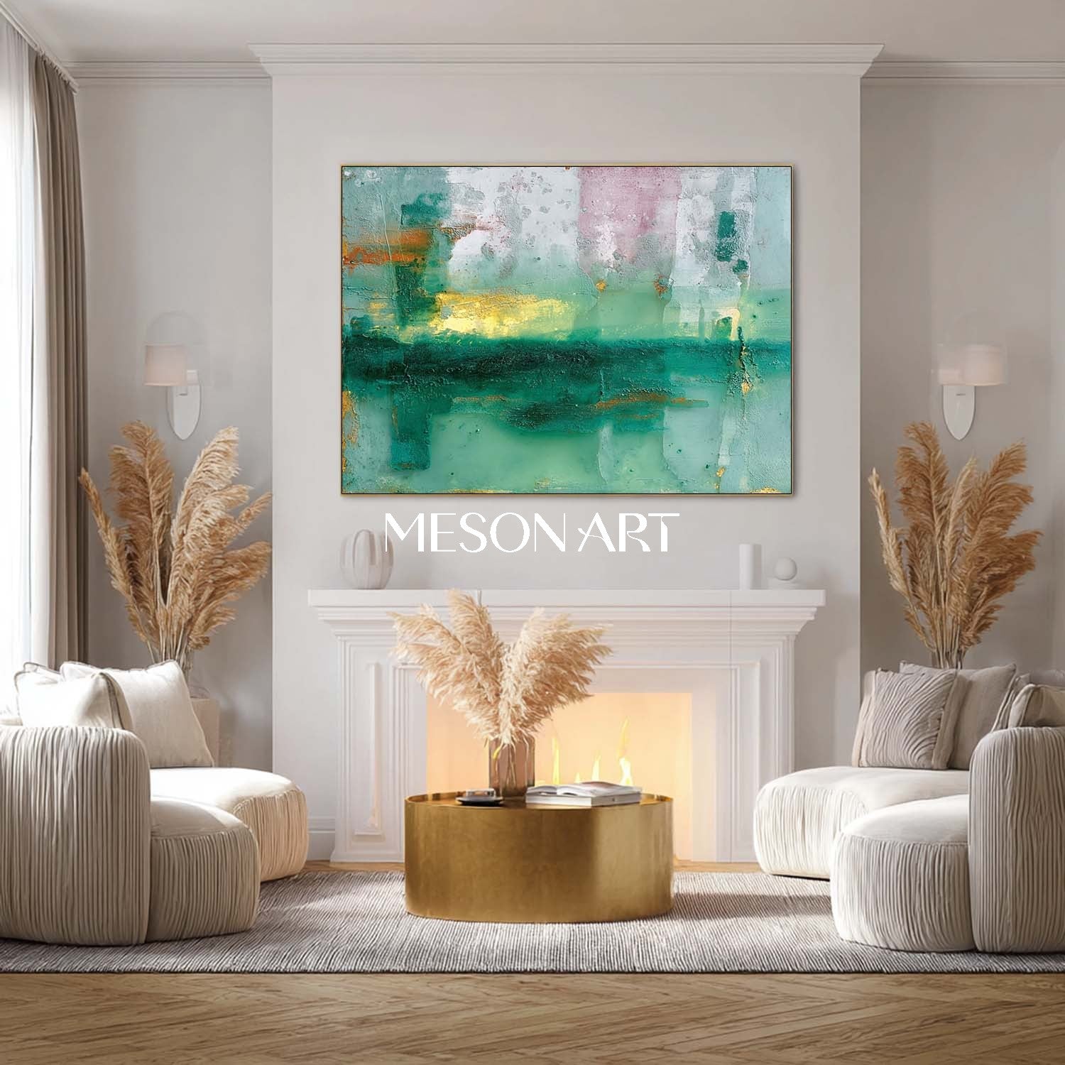 Sage Green Abstract Art Sage Green Abstract Wall Decor For Living Room