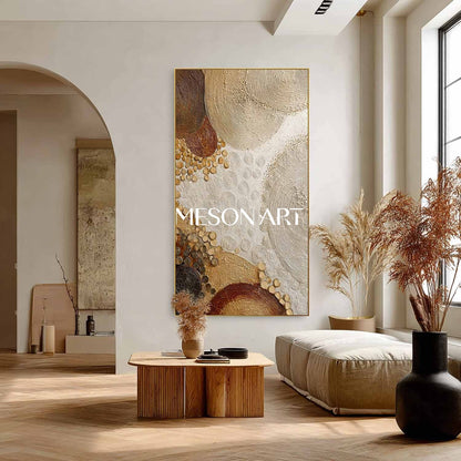 Large Boho Abstract Painting – Handmade Artwork for Modern Interiors