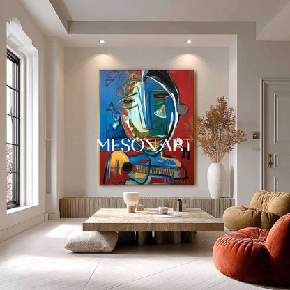 Guitarist Graffiti Abstract Painting Picasso Graffiti Canvas Wall Decor Art