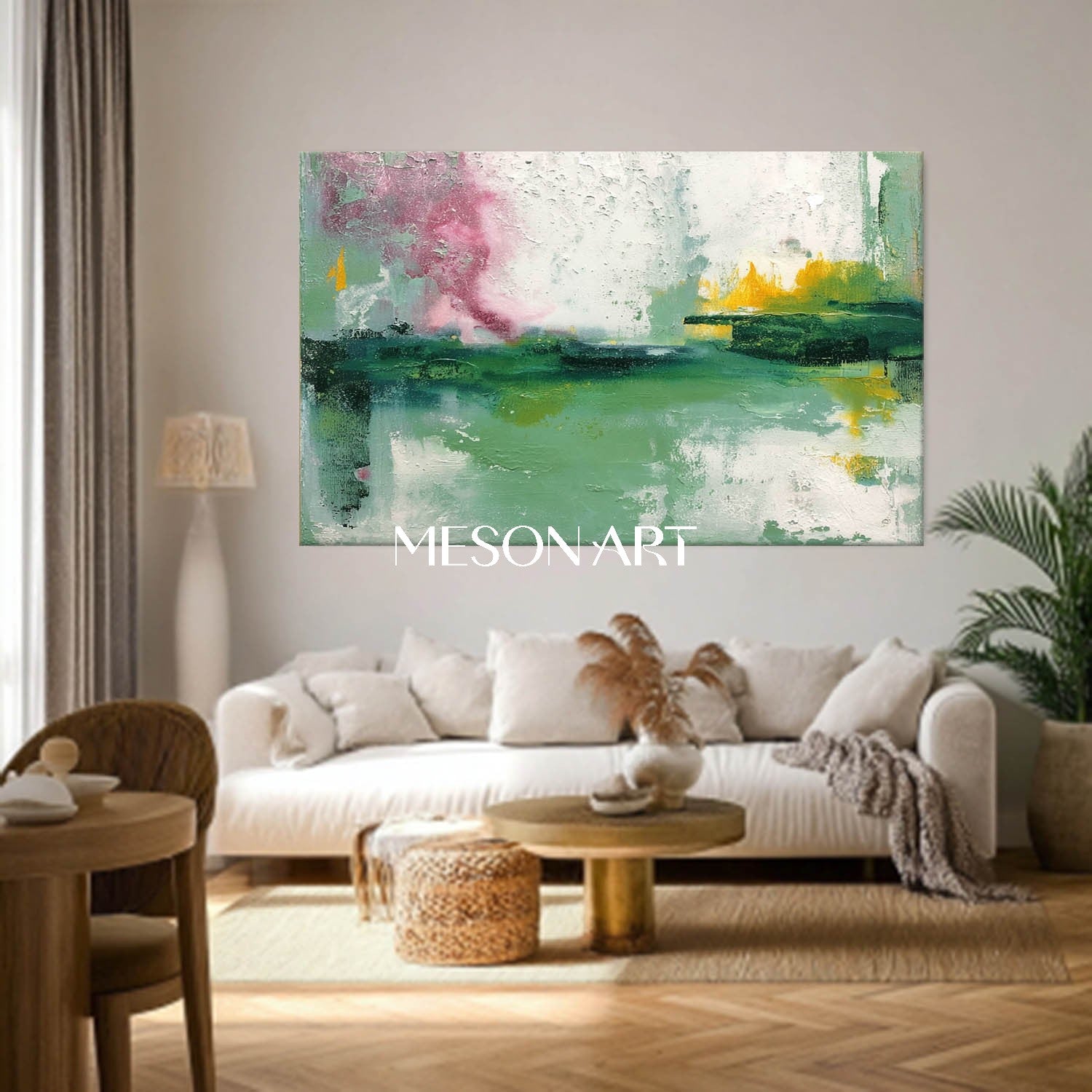 White and Green Abstract Paintings for Sale Dining Room White and Green Wall Art Decor