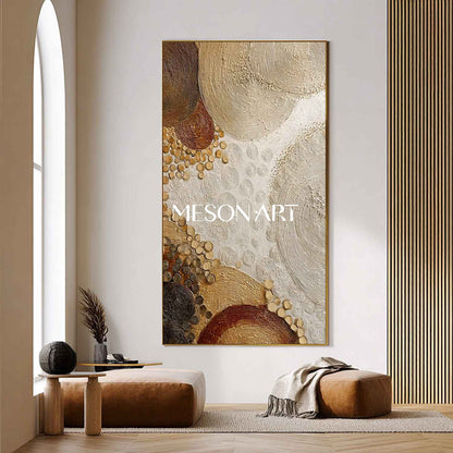 Large Boho Abstract Painting – Handmade Artwork for Modern Interiors
