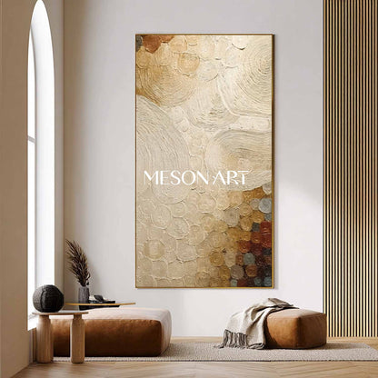 Oversized Neutral Boho Painting – Minimalist Artwork for Modern Homes