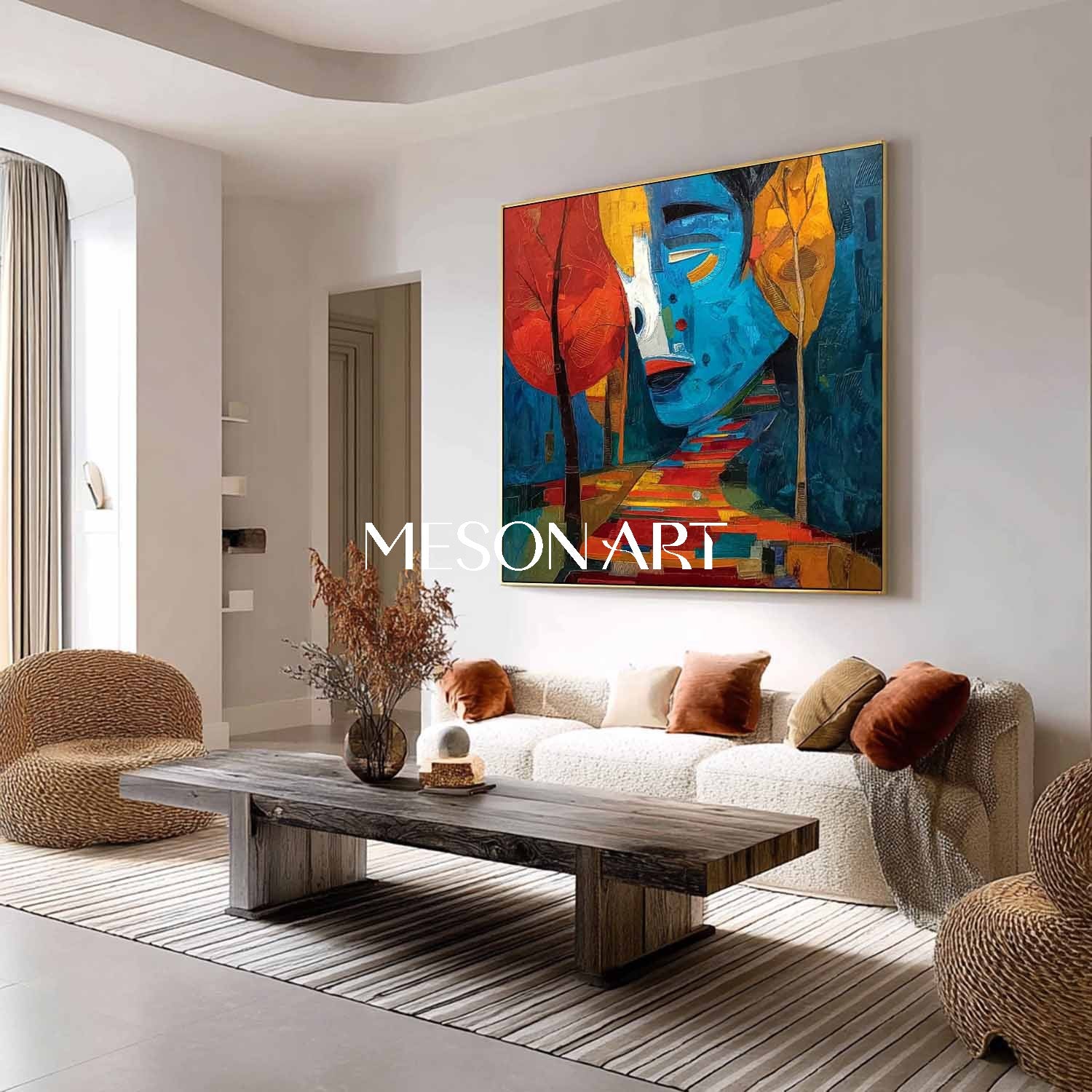Buy Colorful Autumn Wall Art – Large Textured Canvas for Your Home