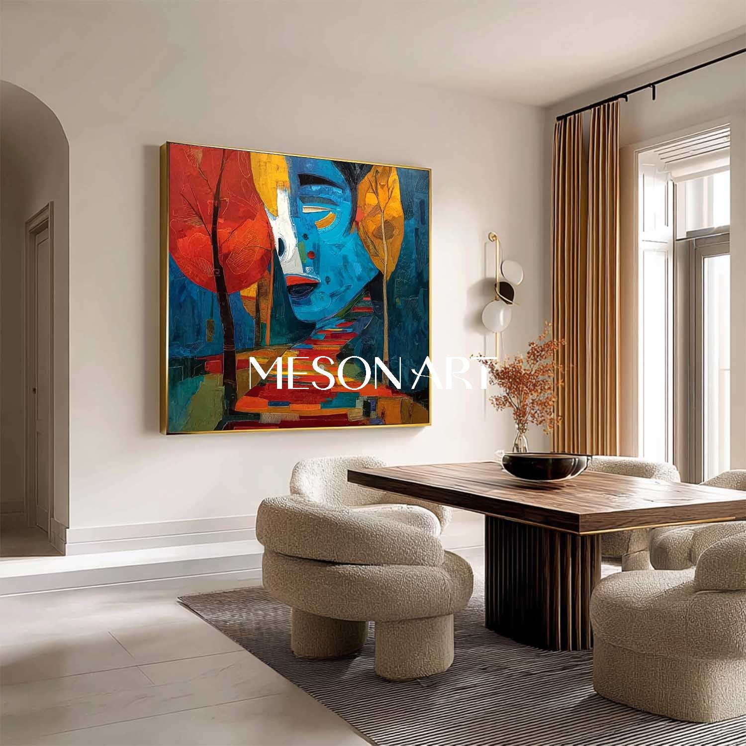 Buy Colorful Autumn Wall Art – Large Textured Canvas for Your Home
