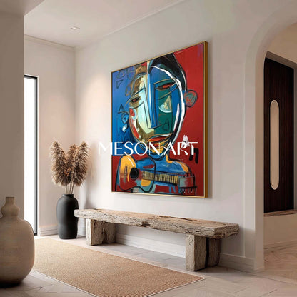 Guitarist Graffiti Abstract Painting Picasso Graffiti Canvas Wall Decor Art