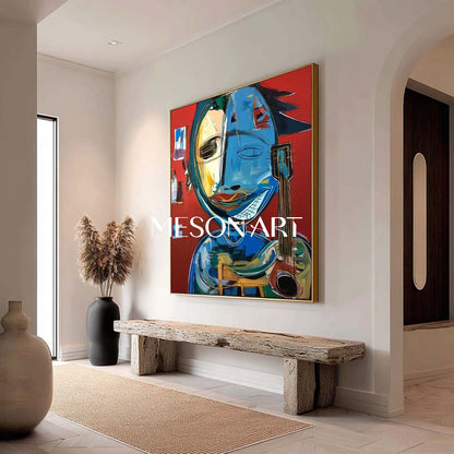 Guitarist Graffiti Abstract Canvas Art Picasso Original Graffiti Painting
