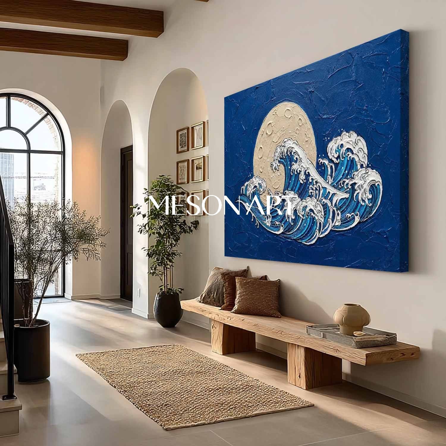 Japanese Ukiyo-e Style Art Modern Coastal Home Decor Unique Housewarming Gift Idea