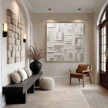 Large 3D Grey Abstract Canvas Art for Sale Grey Texture Paintings 3D Grey Wall Art Decoration