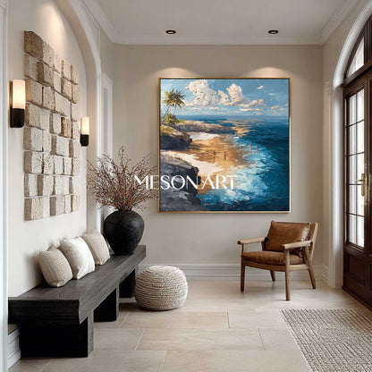 Seaside Holiday Painting Best Coastal Wall Art 2025 Beach Wall Decor For Bathroom