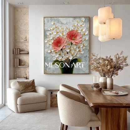 Entryway Floral Art Printing Hand-Painted Flower Wall Decor Online Large Flower Wall Decor