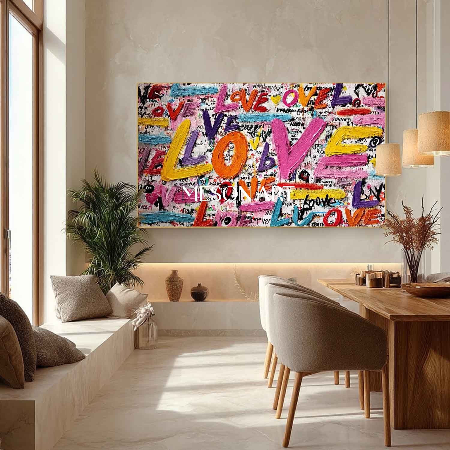 Large Valentine's Day LOVE special gift LOVE wall art decoration wedding room decoration ideas
