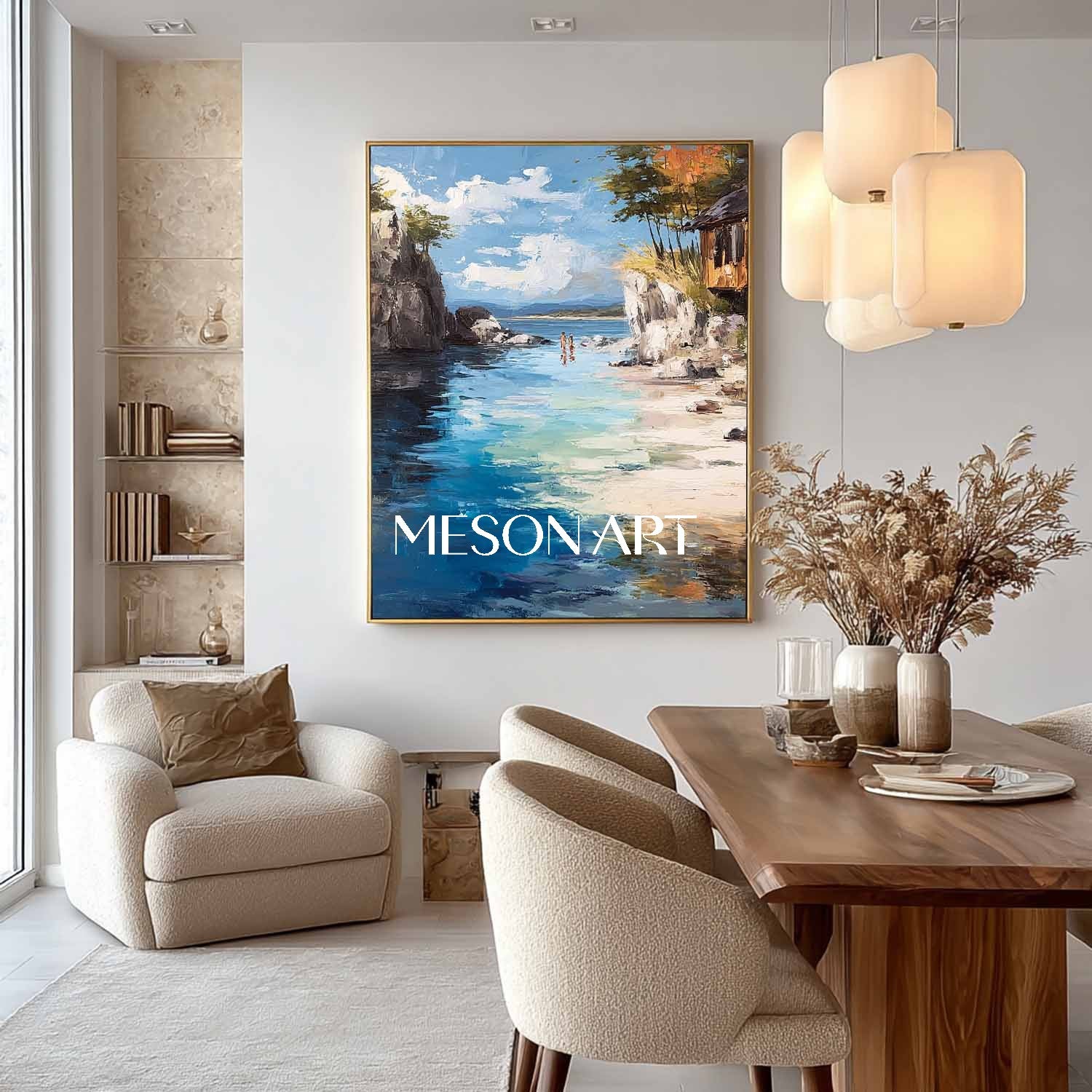 Coastal Wall Art For Living Room Premium Beach Wall Art Coastal Landscape Art Calm Sea Wall Art