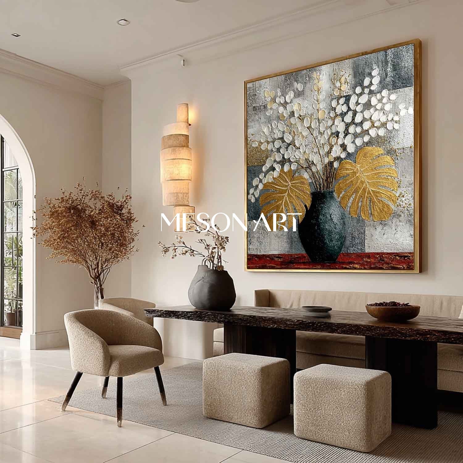 Minimalist Flower Artwork Original Flower Canvas for Purchase Bedroom Flower Canvas Decor