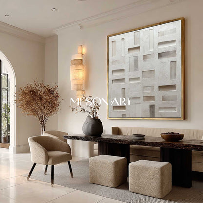 3D Grey White Abstract Art for Sale Modern Grey White Canvas Wall Art Decoration Painting