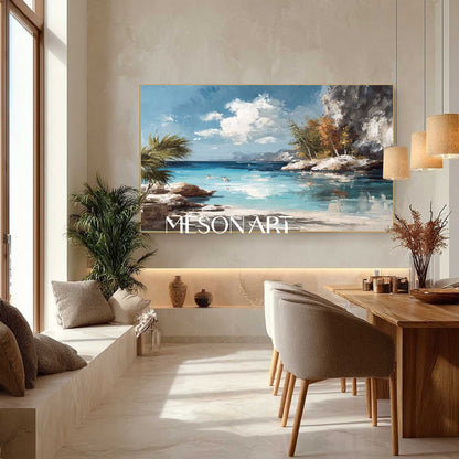 Seaside Painting For Entryway Buy Beach Wall Art Online Blue Ocean Wall Art Sea Oil Paintings