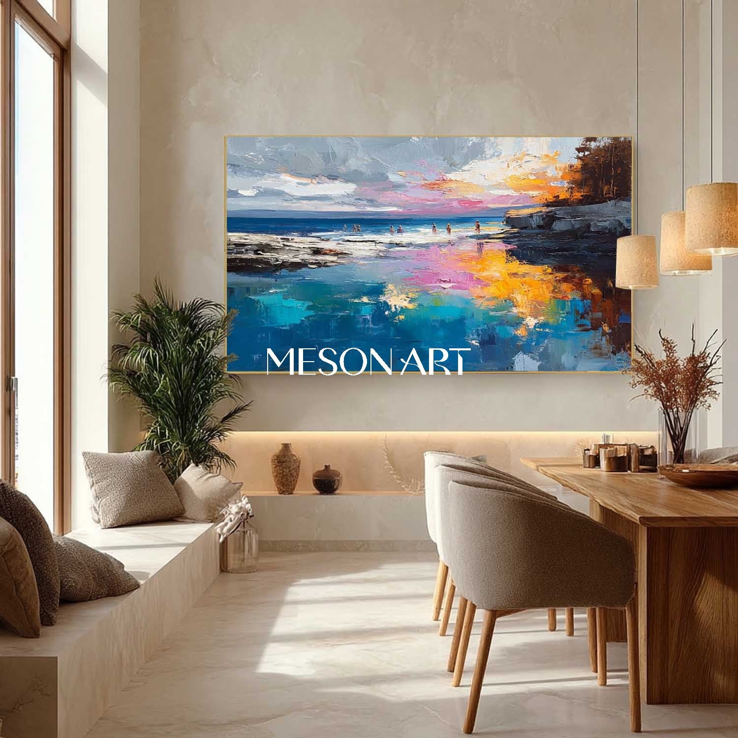 Coastal Canvas Art For Sale Hand-Painted Ocean Artwork Coastal Living Room Decor Coastal Paintings