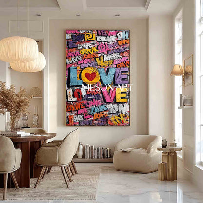 Large LOVE wall art decoration New house decoration ideas Valentine's Day LOVE art gifts