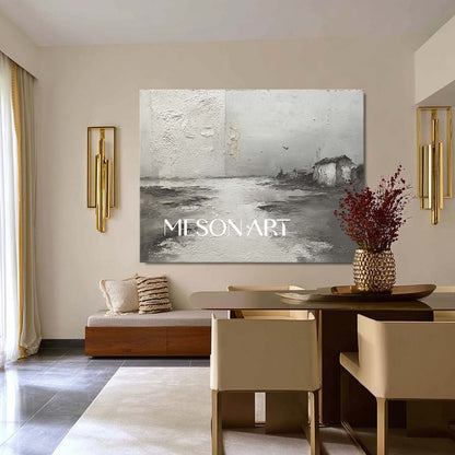 3D Grey Abstract Art Canvas For Sale Grey Minimalist Texture Painting