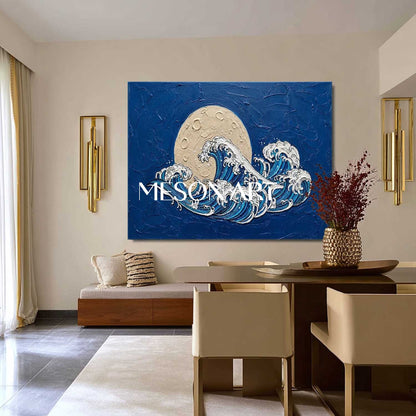 Japanese Ukiyo-e Style Art Modern Coastal Home Decor Unique Housewarming Gift Idea