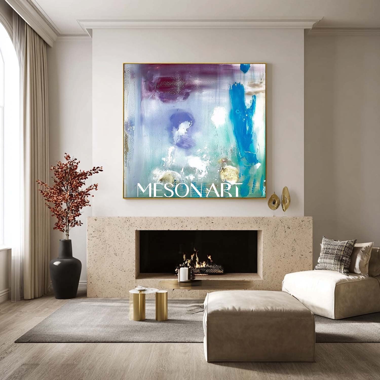 Contemporary Blue Abstract Wall Art Blue Abstract Paintings for Sale