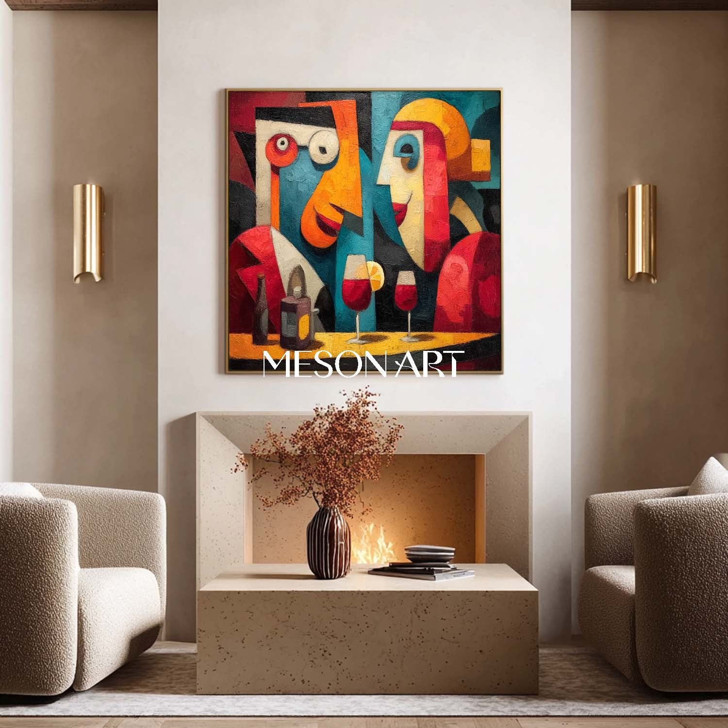 Shop Colorful Pop Art Abstract Painting for Living Room or Office