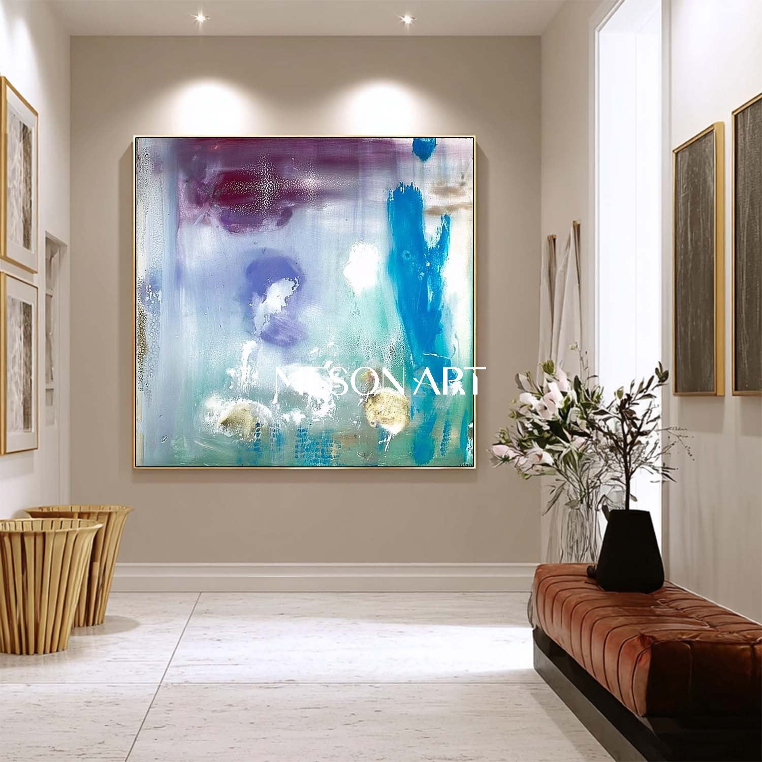Contemporary Blue Abstract Wall Art Blue Abstract Paintings for Sale