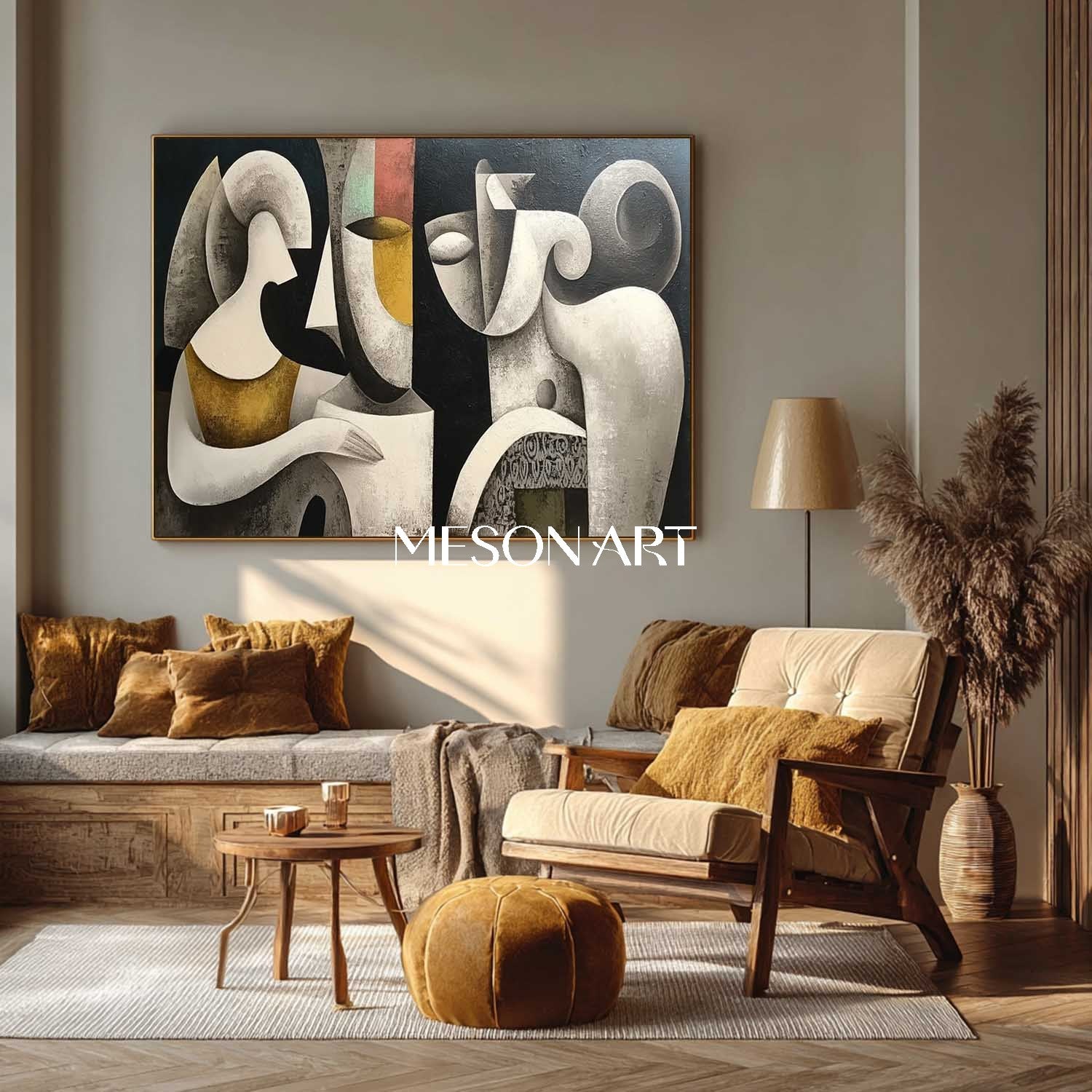 Shop Modern Abstract Figurative Art in Neutral Tones for Home Office