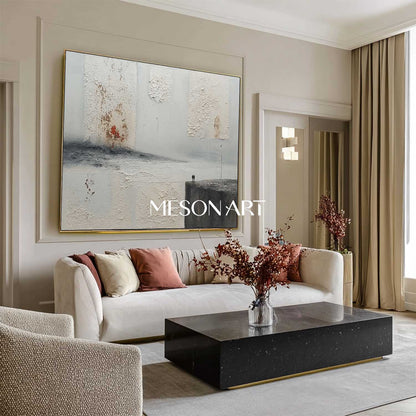 Horizontal Grey Abstract Art for Sale 3D Grey Abstract Wall Art Decor