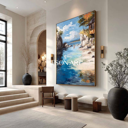 Coastal Wall Art For Living Room Premium Beach Wall Art Coastal Landscape Art Calm Sea Wall Art
