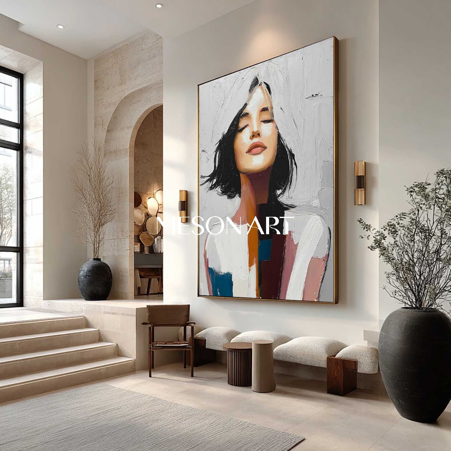 Buy Surreal Lady Portrait – Thoughtful Conceptual Art by Mesonart