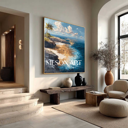 Seaside Holiday Painting Best Coastal Wall Art 2025 Beach Wall Decor For Bathroom