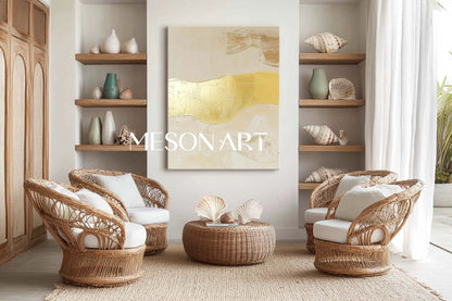 Large Gold Textured Painting Beige and Gold Minimalist Abstract Canvas Art Gold Abstract Wall Art