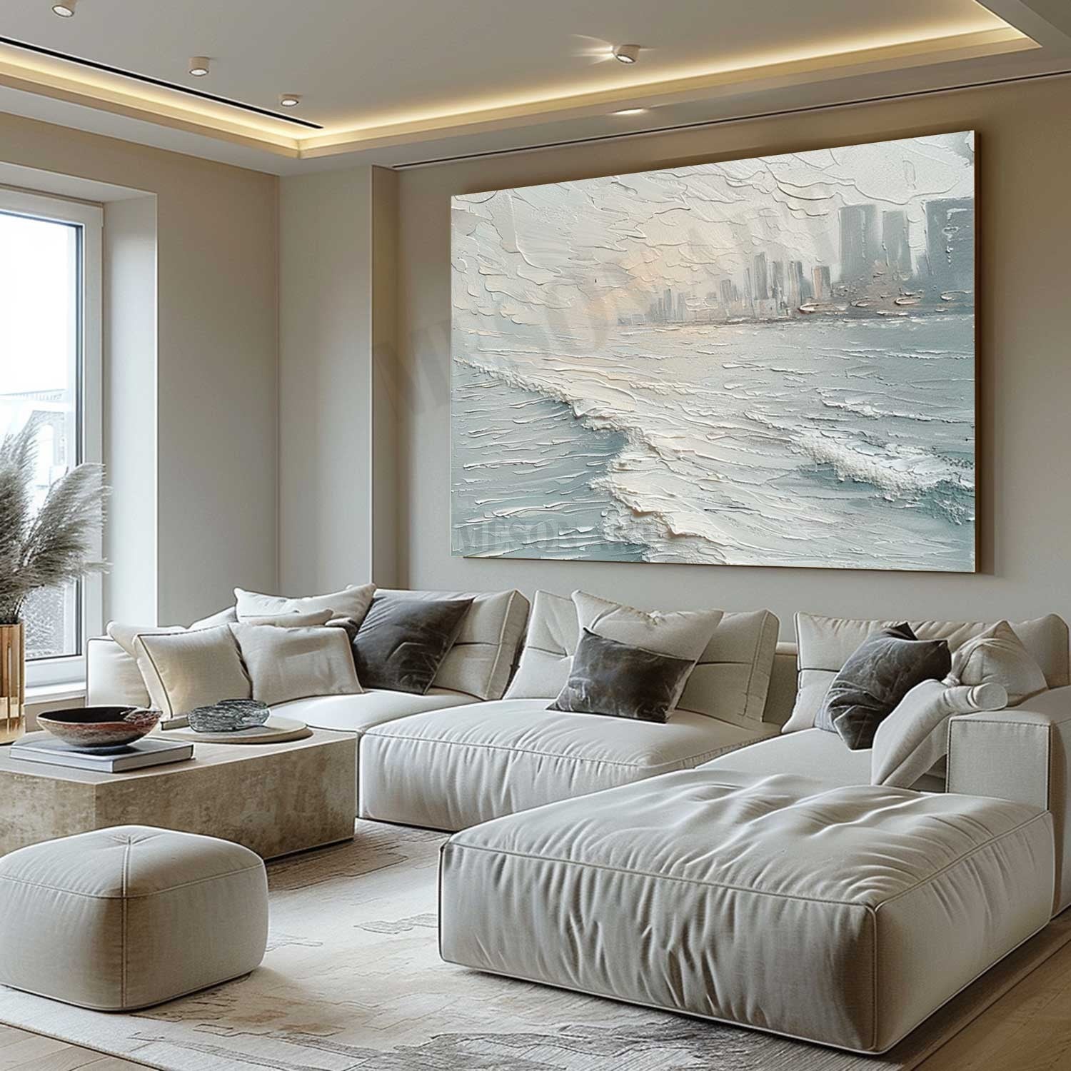 Victoria Harbour Canvas Art Hong Kong Victoria Harbour City Wall Art Seaside City Painting