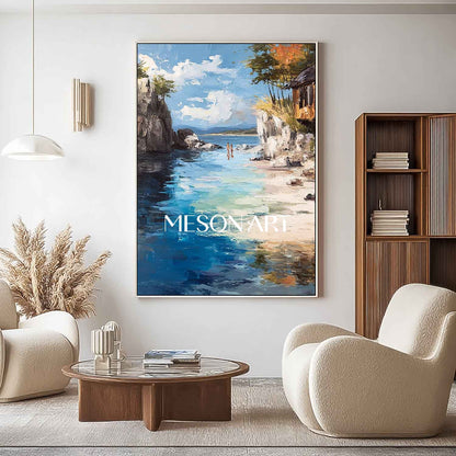 Coastal Wall Art For Living Room Premium Beach Wall Art Coastal Landscape Art Calm Sea Wall Art