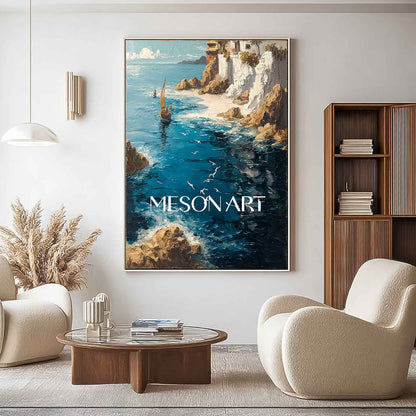 Coastal Wall Art For Living Room Premium Beach Wall Art Coastal Landscape Art Calm Sea Wall Art