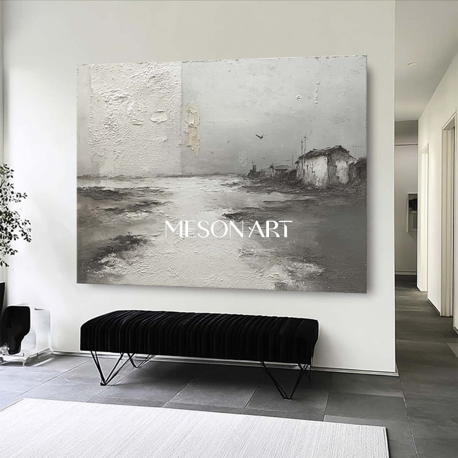 3D Grey Abstract Art Canvas For Sale Grey Minimalist Texture Painting
